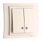 Выключатель Mono Electric Larissa двухклавишный с подсветкой слоновая кость 103-010125-103 - фото №1
