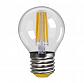 Лампа светодиодная филаментная Voltega E27 4W 4000К шар прозрачный VG10-G1E27cold4W-F 7011 - фото №1