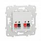 Аудиорозетка двойная Schneider Electric Unica New NU548918 - фото №1