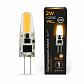 Лампа светодиодная Gauss G4 2W 3000K прозрачная 107707102 - фото №1