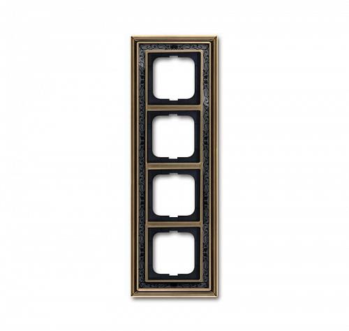 Рамка 4-постовая ABB Dynasty латунь античная/черная роспись 2CKA001754A4598