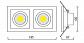 Встраиваемый светодиодный светильник Horoz 2X8W 6400K белый 016-023-0016 (HL6722L) - фото №2