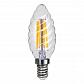 Лампа светодиодная филаментная Voltega E14 4W 4000К прозрачная 5712 - фото №1