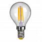 Лампа светодиодная филаментная Voltega E14 4W 2800К шар прозрачный VG10-G1E14warm4W-F 7008 - фото №1
