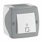Выключатель Mono Electric Octans IP20 одноклавишный проходной бело-серый 104-020001-109 - фото №1