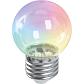 Лампа светодиодная Feron E27 1W RGB прозрачный LB-37 38132 - фото №1