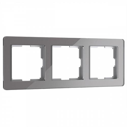 Рамка Werkel Acrylic на 3 поста графит W0032704 4690389184895