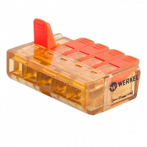 Клемма соединительная Werkel 5-проводная 5 шт TR-02-05 14690389107372