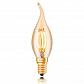 Лампа светодиодная филаментная диммируемая E14 4W 2200K золотая 057-103 - фото №1