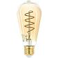 Лампа светодиодная филаментная ЭРА E27 7W 2400K прозрачная F-LED ST64-7W-824-E27 spiral gold Б0047665 - фото №1