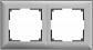 Рамка Werkel Fiore на 2 поста серебряный WL14-Frame-02 4690389109089 - фото №1