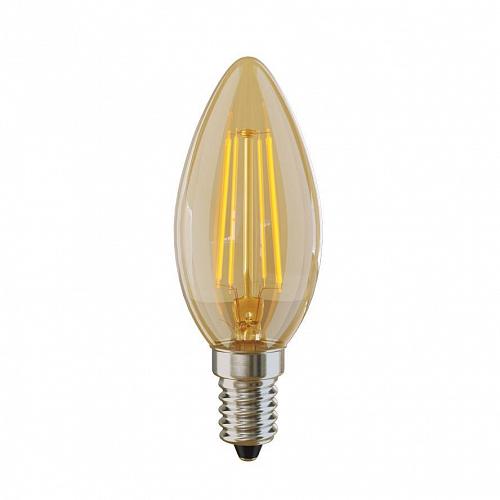 Лампа светодиодная филаментная E14 4W 2800К свеча золотая VG10-C3E14warm4W-F 5482