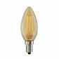 Лампа светодиодная филаментная E14 4W 2800К свеча золотая VG10-C3E14warm4W-F 5482 - фото №1