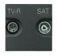 Розетка TV-R-SAT проходная ABB Zenit антрацит 2CLA225180N1801 - фото №1