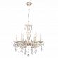 Подвесная люстра Eurosvet 3585/6 белый/прозрачный хрусталь Strotskis - фото №1