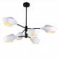 Подвесная люстра Lumina Deco Romina LDP 6037-6 WT+BK - фото №1