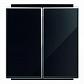 Лицевая панель ABB Sky выключателя двухклавишного стекло чёрное 2CLA851100A2501 - фото №1