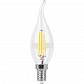 Лампа светодиодная филаментная Feron E14 7W 4000K Свеча на ветру Прозрачная LB-67 25781 - фото №2
