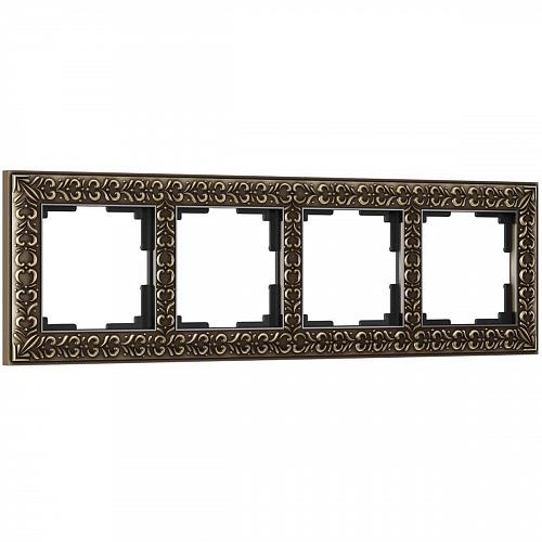 Рамка на 4 поста Werkel бронза W0041512 4690389158759