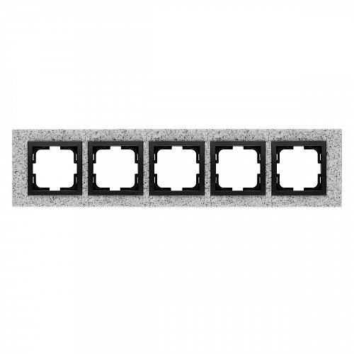 Рамка 5-постовая Mono Electric Style Granit белый гранит 107-600000-164