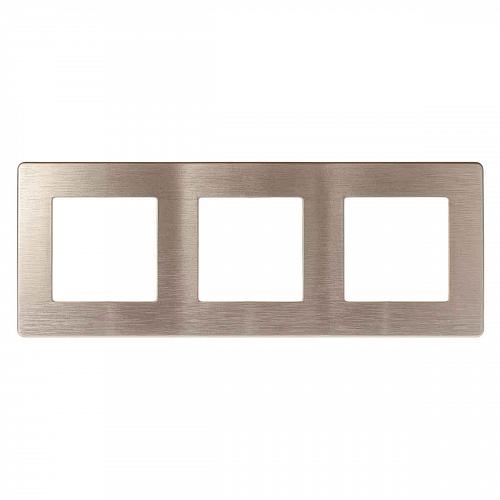 Рамка 3-постовая ЭРА 12 сатин шампань 12-5103-04 Б0052522