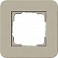 Рамка 1-постовая Gira E3 серо-бежевый/белый глянцевый 0211418 - фото №1
