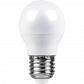 Лампа светодиодная Feron E27 7W 6400K Шар Матовая LB-95 25483 - фото №2