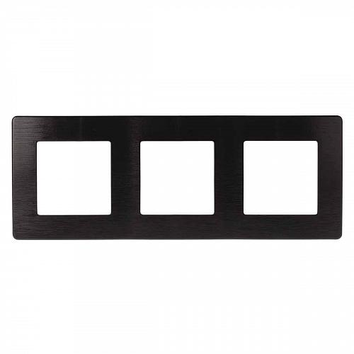 Рамка 3-постовая ЭРА 12 сатин черный 12-5103-06 Б0052524
