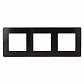 Рамка 3-постовая ЭРА 12 сатин черный 12-5103-06 Б0052524 - фото №1
