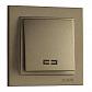 Выключатель Mono Electric Despina одноклавишный с подсветкой бронза 102-232325-101 - фото №1