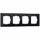 Рамка Werkel Favorit на 4 поста черный W0041108 4690389159954 - фото №1