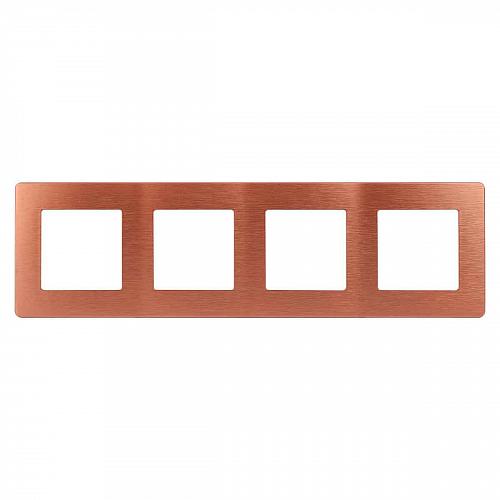 Рамка 4-постовая ЭРА 12 сатин медь 12-5104-14 Б0052537