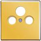 Накладка TV-FM-SAT розетки Jung LS 990 блеск золота GO2990SAT - фото №1