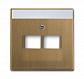 Лицевая панель ABB Dynasty розетки 2хUAE латунь античная 2CKA001710A4083 - фото №1
