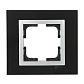 Рамка 1-постовая Mono Electric Style Glass чёрное стекло 107-720000-160 - фото №1