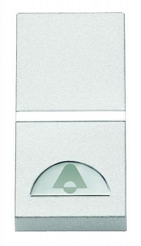 Выключатель кнопочный одноклавишный ABB Zenit 16A 250V Звонок альпийский белый 2CLA210400N1101