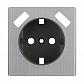 Лицевая панель Werkel розетки USB cеребряный рифленый WL09-USB-CP 4690389100338 - фото №1