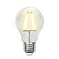 Лампа светодиодная филаментная Uniel E27 8W 4000K прозрачная LED-A60-8W/NW/E27/CL PLS02WH UL-00001372 - фото №1