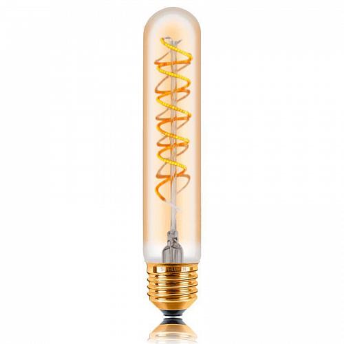 Лампа светодиодная филаментная диммируемая E27 5W 2200K золотая 057-394