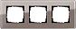 Рамка 3-постовая Gira Esprit C дымчатое стекло 0213522 - фото №1