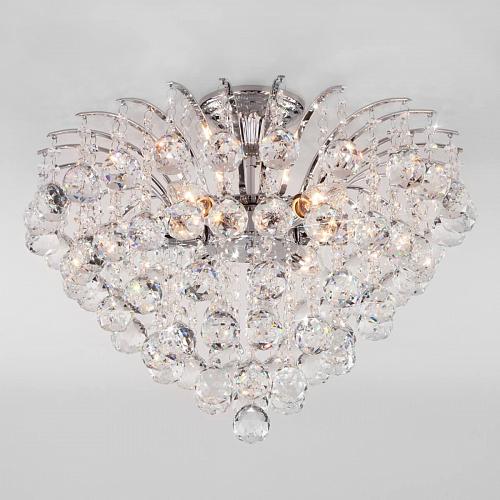 Потолочная люстра Eurosvet 3299/6 хром/прозрачный хрусталь Strotskis