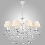 Люстра Eurosvet 10058/8 белый с золотом/прозрачный хрусталь Strotskis