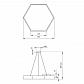 Подвесной светодиодный cветильник Geometria ЭРА Hexagon SPO-122-W-40K-066 66Вт 4000К белый Б0050552 - фото №7