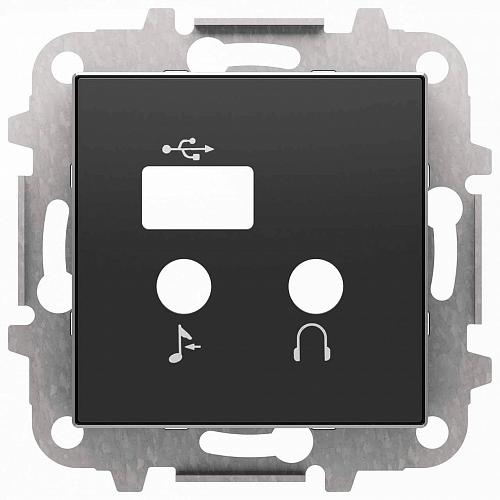 Лицевая панель ABB Sky медиа-комбайна чёрный бархат 2CLA856830A1501