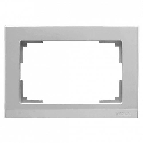 Рамка Werkel Stark для двойной розетки серебряный WL04-Frame-01-DBL 4690389117206