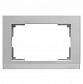 Рамка Werkel Stark для двойной розетки серебряный WL04-Frame-01-DBL 4690389117206 - фото №1