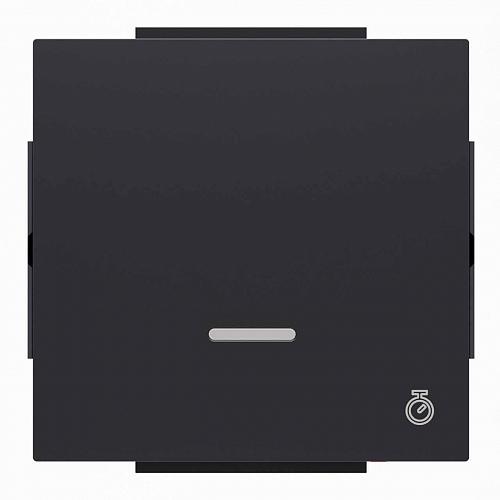 Лицевая панель ABB Sky электронного выключателя с таймером чёрный бархат 2CLA856200A1501