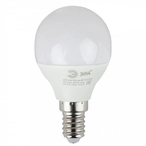 Лампа светодиодная ЭРА E14 6W 2700K матовая ECO LED P45-6W-827-E14 Б0019075