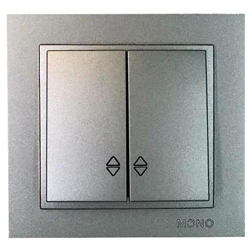 Выключатель двухклавишный Mono Electric Despina IP20 10A 250V антрацит 102-242423-111