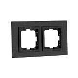 Рамка 2-постовая Mono Electric Style Granit чёрный гранит 107-610000-161